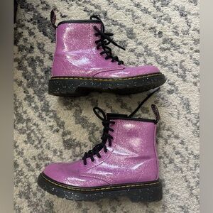 Kids Pink Glitter Boots
